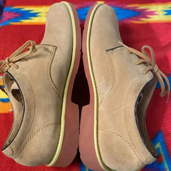 Rockport Tan Leather Suede Tie Shoes Size 12 - Picture 6 of 9